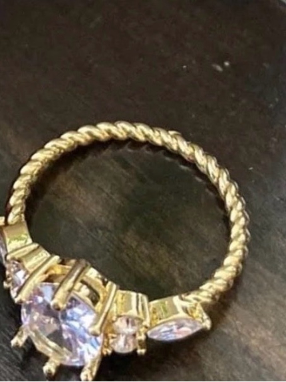 Elegant & Dazzling Roped Ring W/Multi Stones